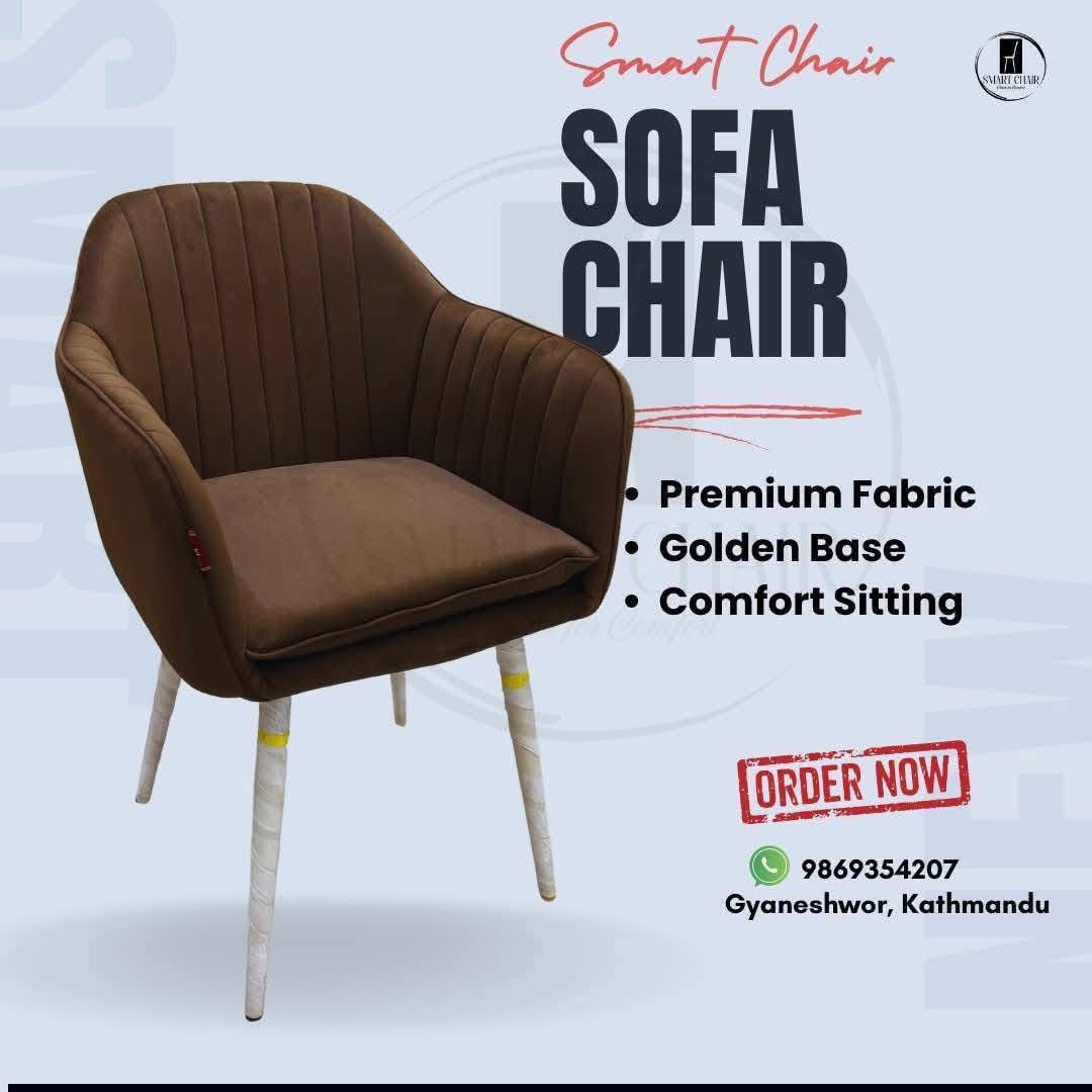 Sofa Chair with Golden Base